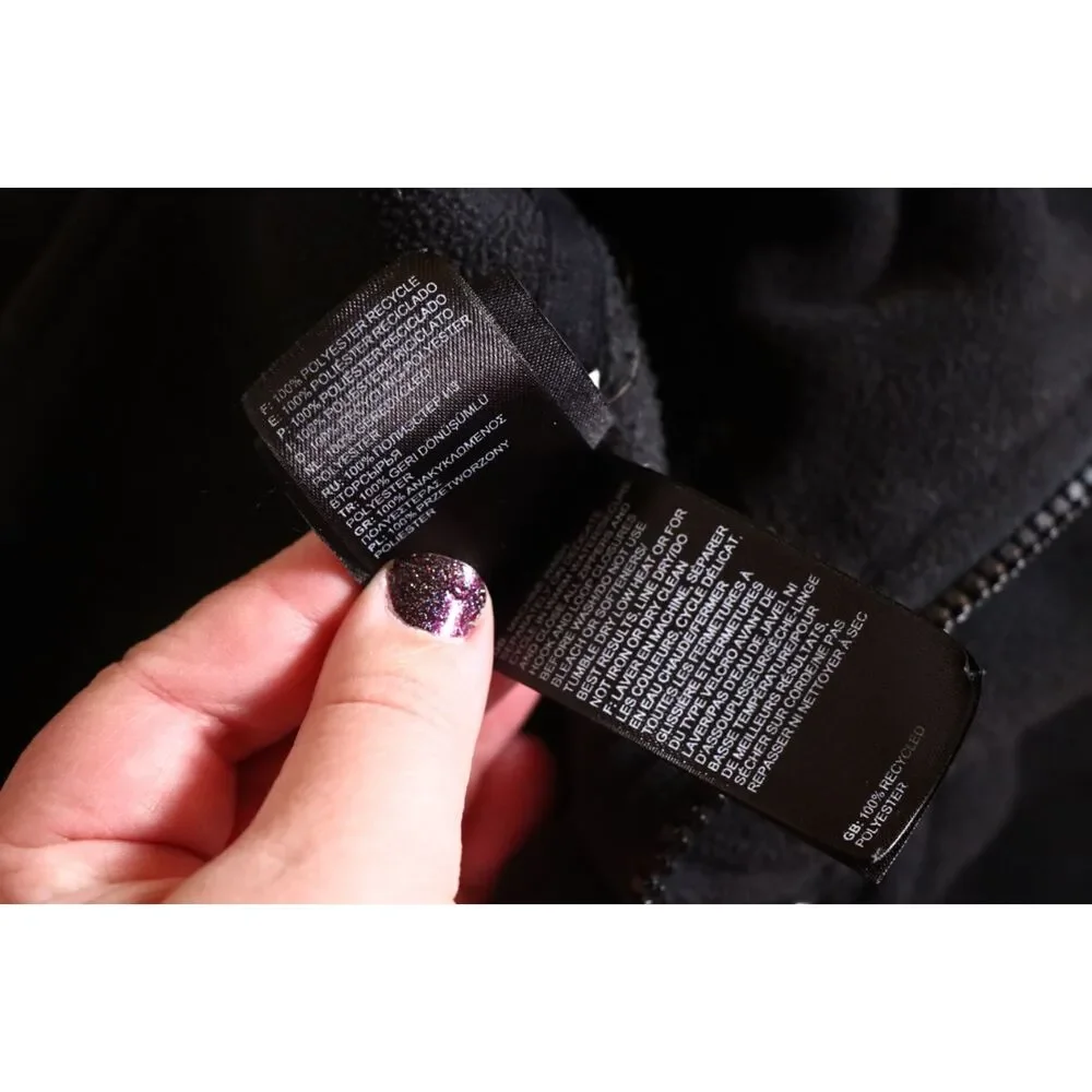 The North Face Men’s Medium Black Fleece Jacket Full Zip Lightweight